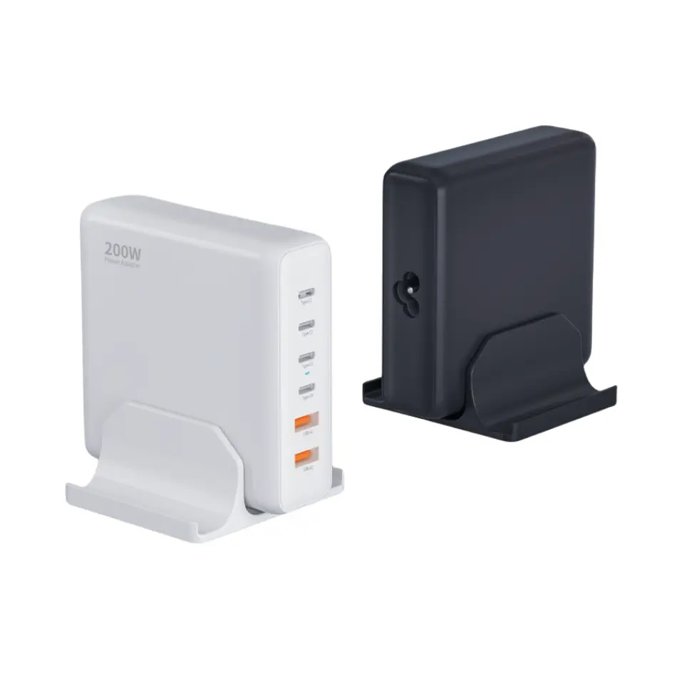 شاحن PD لسطح المكتب بقدرة 200 واط مع 6 منافذ من النوع C