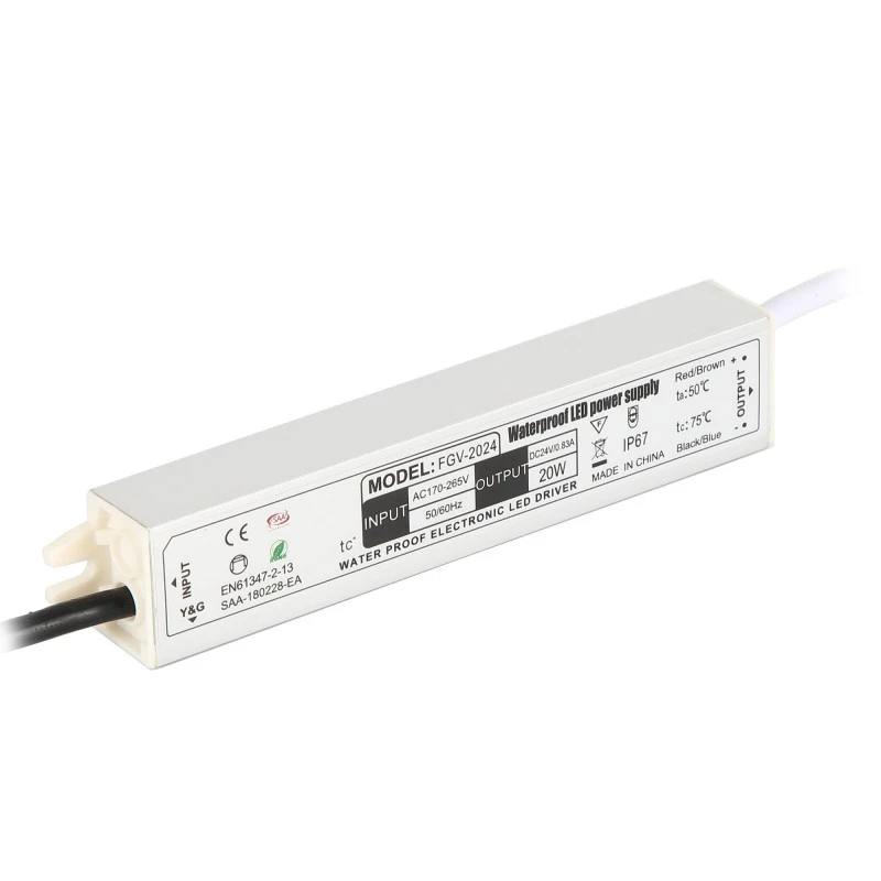 IP67 مقاوم للماء LED سائق الألومنيوم تحويل التيار الكهربائي
